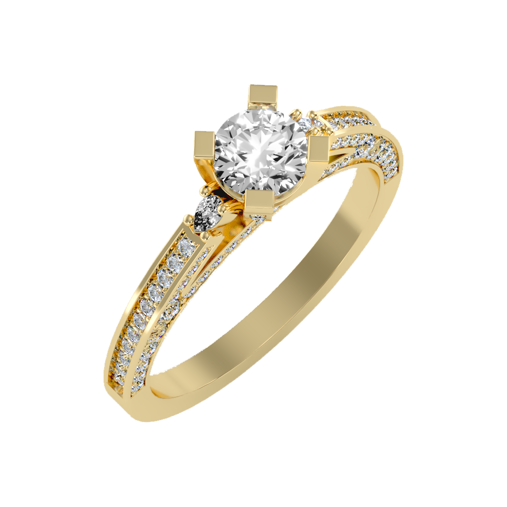 Reefulgent Solitaire Ring In 925 Sterling Silver - Nine