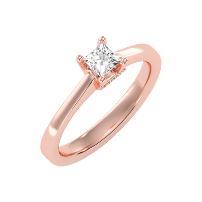 Refulgent Solitaire Ring In 925 Sterling Silver - One