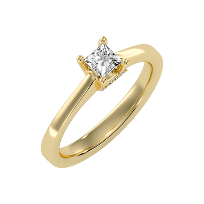 Refulgent Solitaire Ring In 925 Sterling Silver - Nine