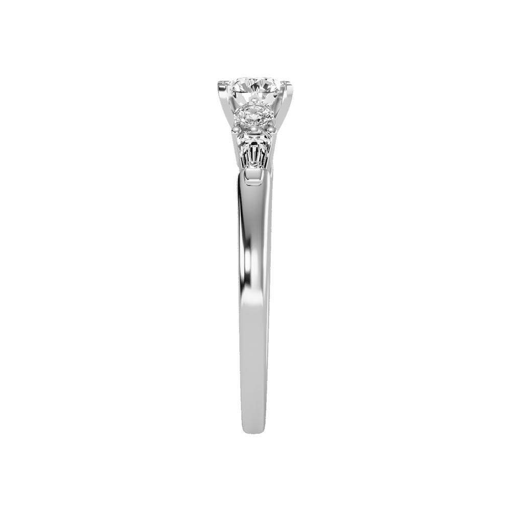 Regal Solitaire Ring In 925 Sterling Silver - Four