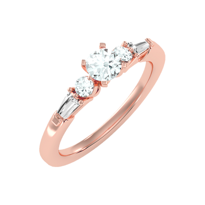Regal Solitaire Ring In 925 Sterling Silver - Five
