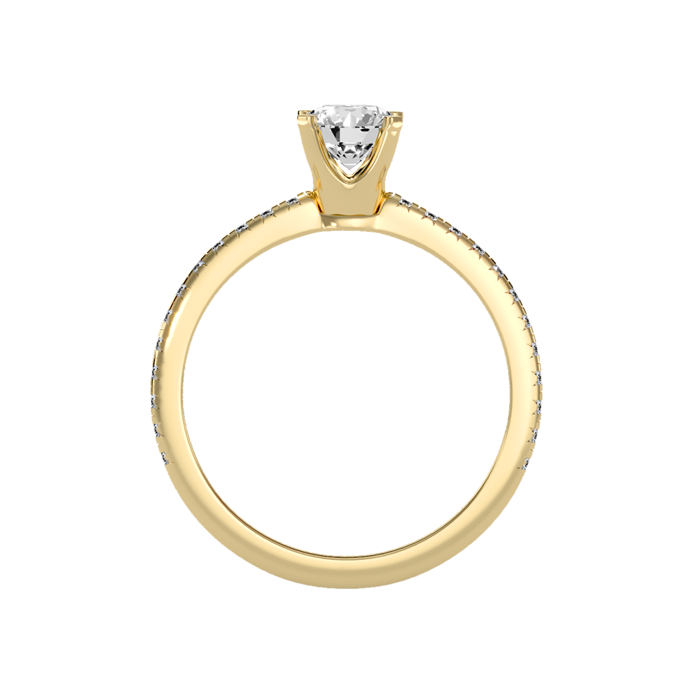 Remarkable Solitaire Ring In 925 Sterling Silver - Twelve