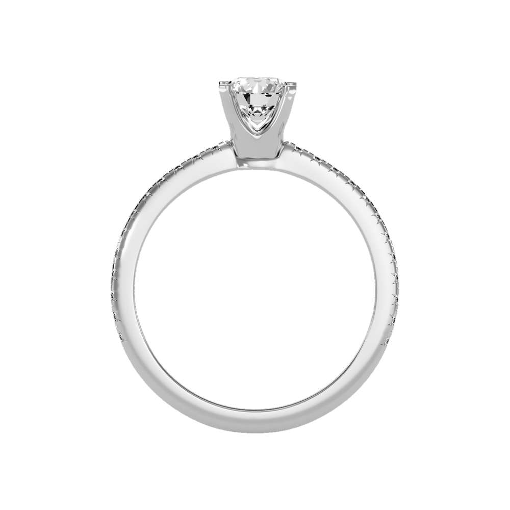 Remarkable Solitaire Ring In 925 Sterling Silver - Two