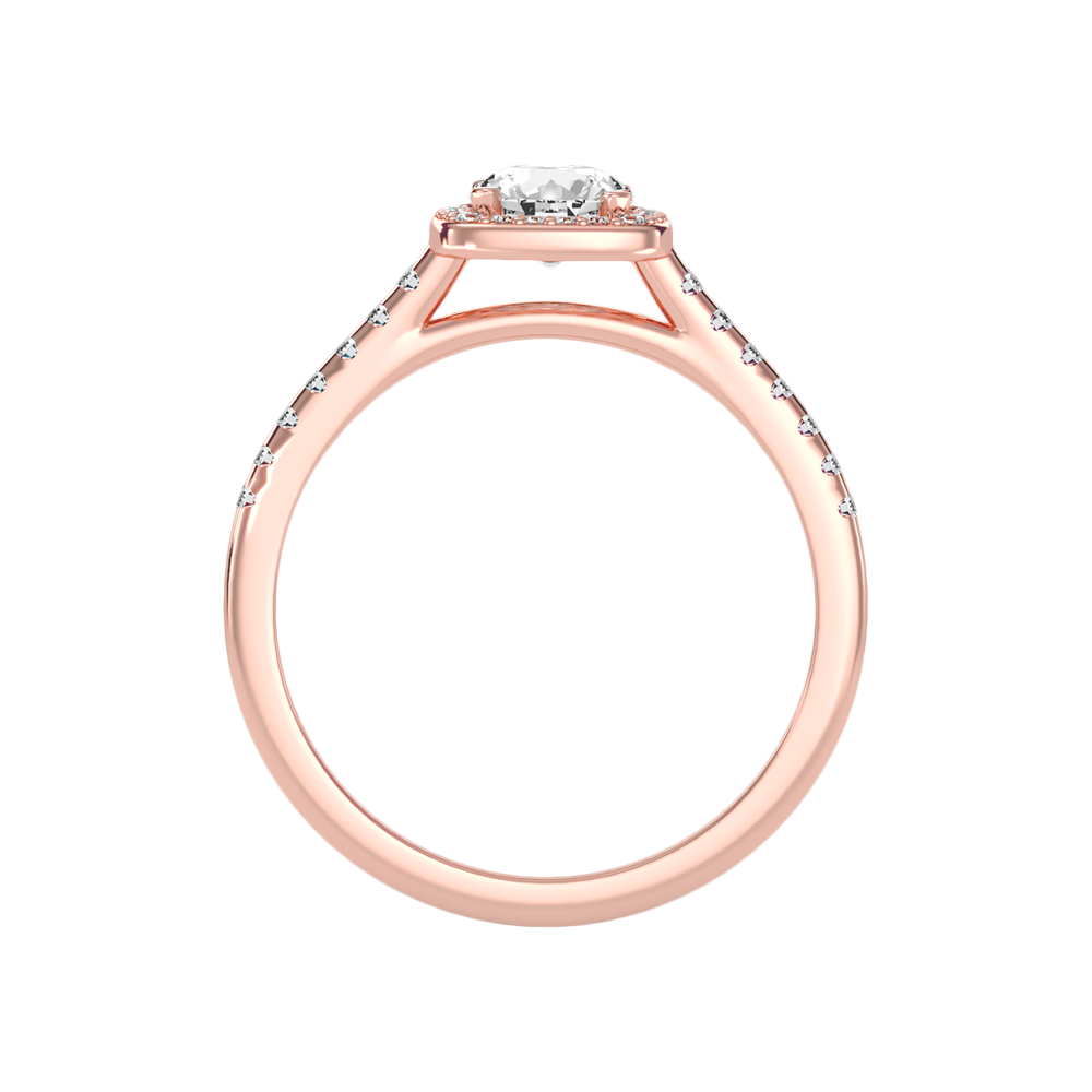 Renessaince Halo Ring In 925 Sterling Silver - Six