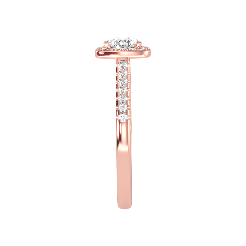 Renessaince Halo Ring In 925 Sterling Silver - Eight