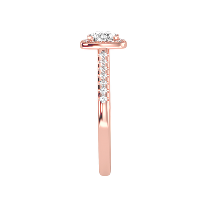 Renessaince Halo Ring In 925 Sterling Silver - Eight