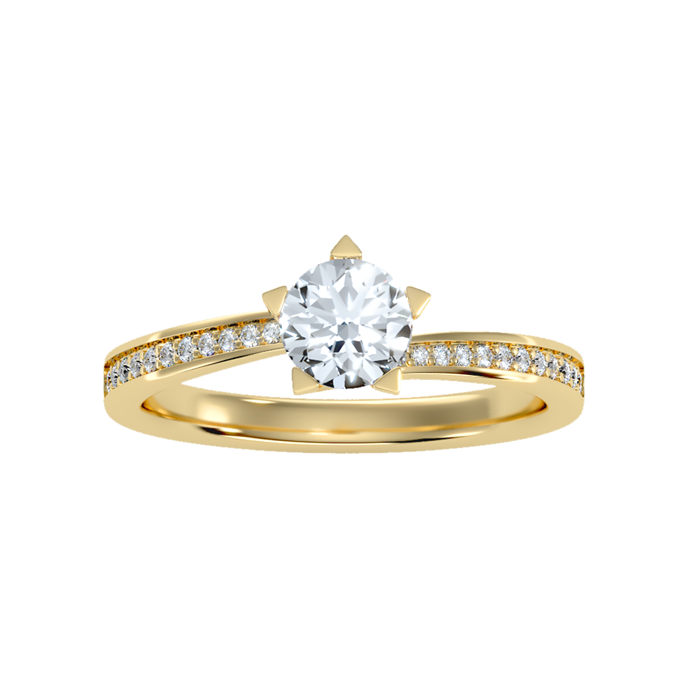 Resplendent Solitaire Ring In 925 Sterling Silver - Ten