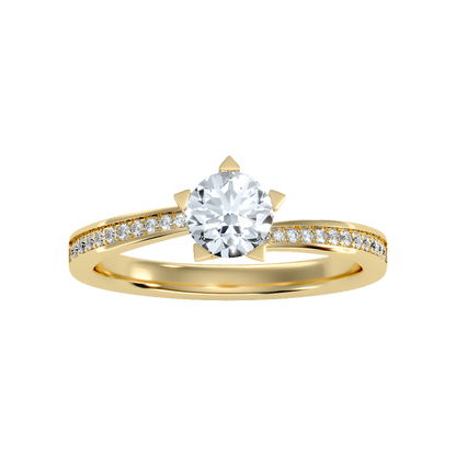 Resplendent Solitaire Ring In 925 Sterling Silver - Ten
