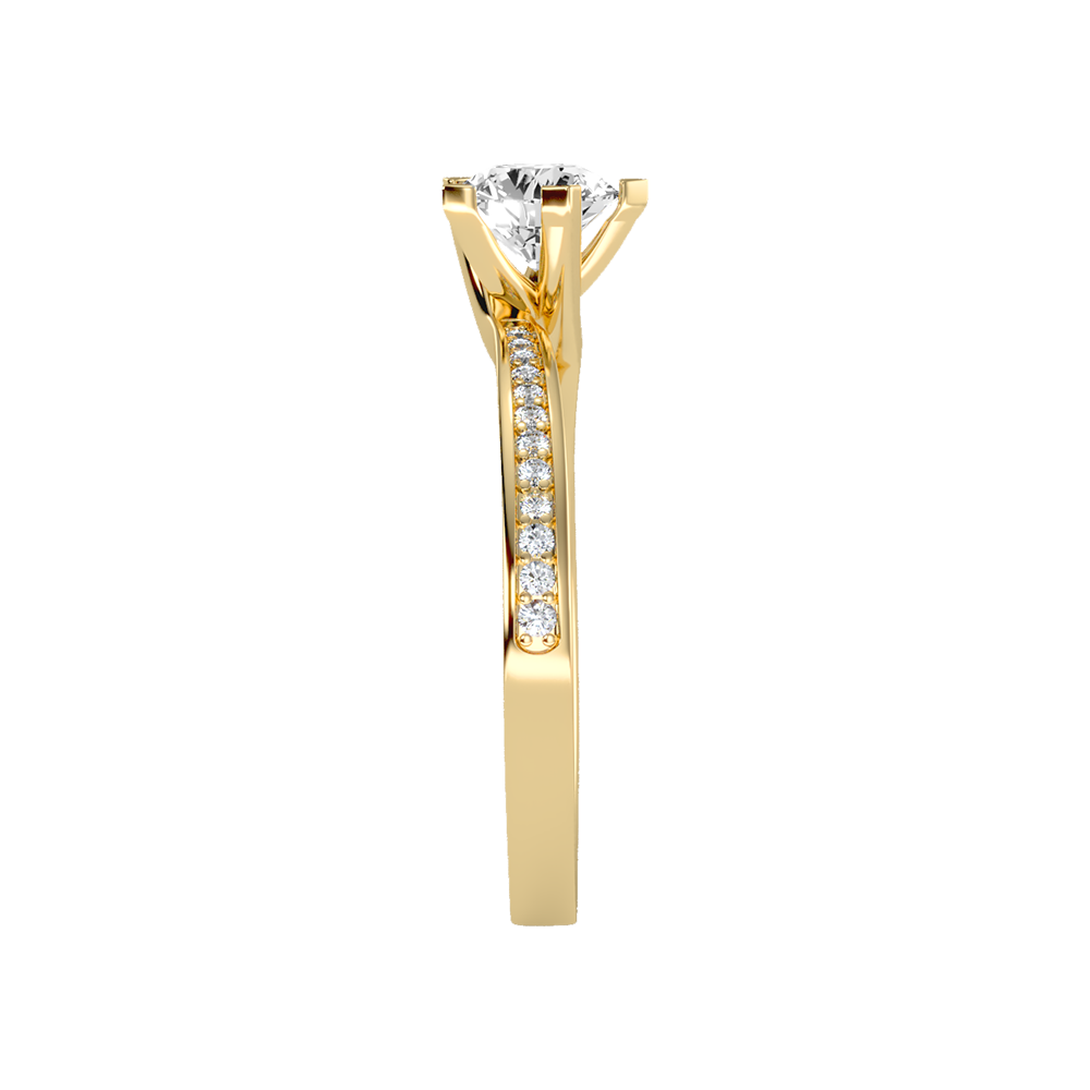 Resplendent Solitaire Ring In 925 Sterling Silver - Eleven