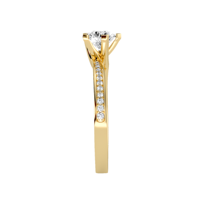 Resplendent Solitaire Ring In 925 Sterling Silver - Eleven