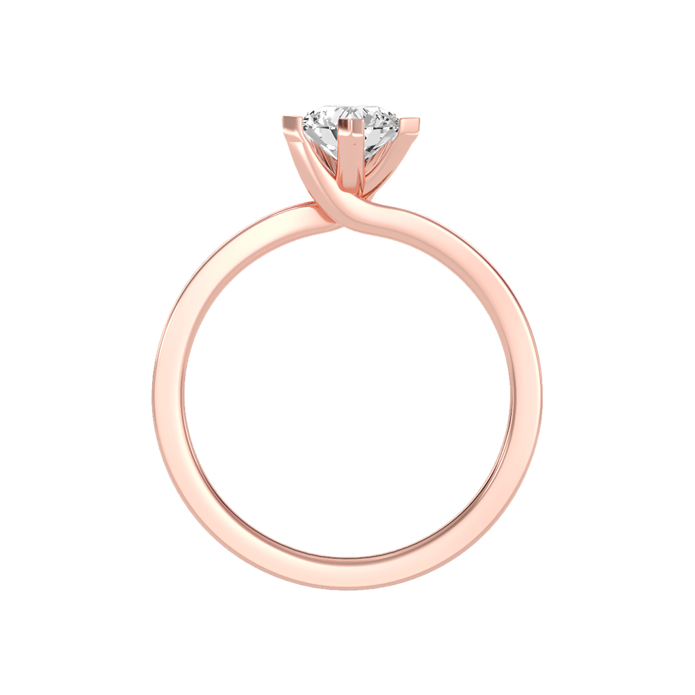 Resplendent Solitaire Ring In 925 Sterling Silver - Two