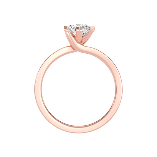 Resplendent Solitaire Ring In 925 Sterling Silver - Two