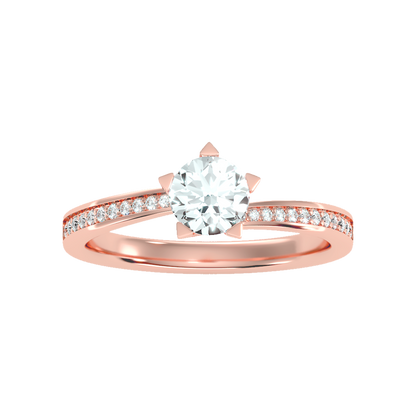 Resplendent Solitaire Ring In 925 Sterling Silver - Three