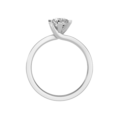 Resplendent Solitaire Ring In 925 Sterling Silver - Eight