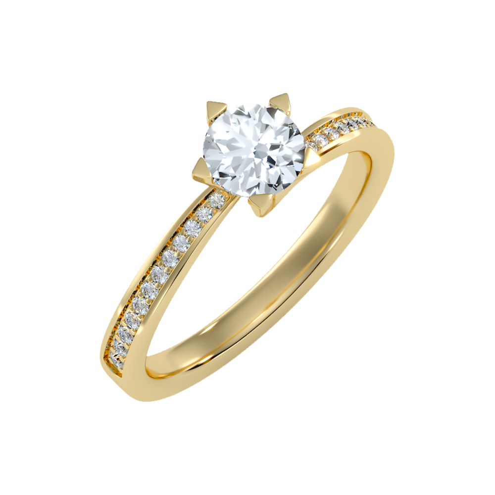 Resplendent Solitaire Ring In 925 Sterling Silver - Nine