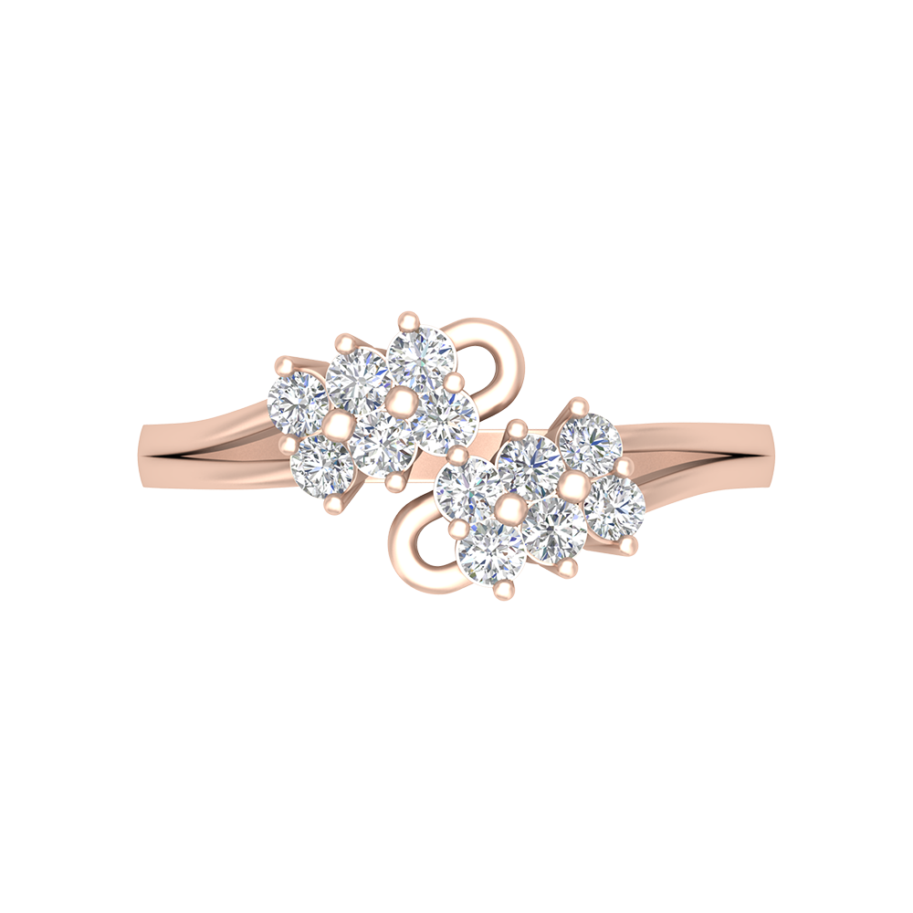Riara Diamond Ring In 925 Sterling Silver - Two