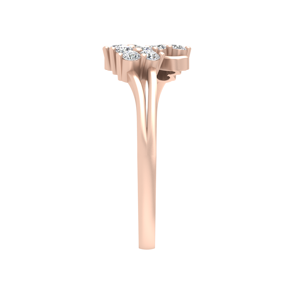 Riara Diamond Ring In 925 Sterling Silver - Three