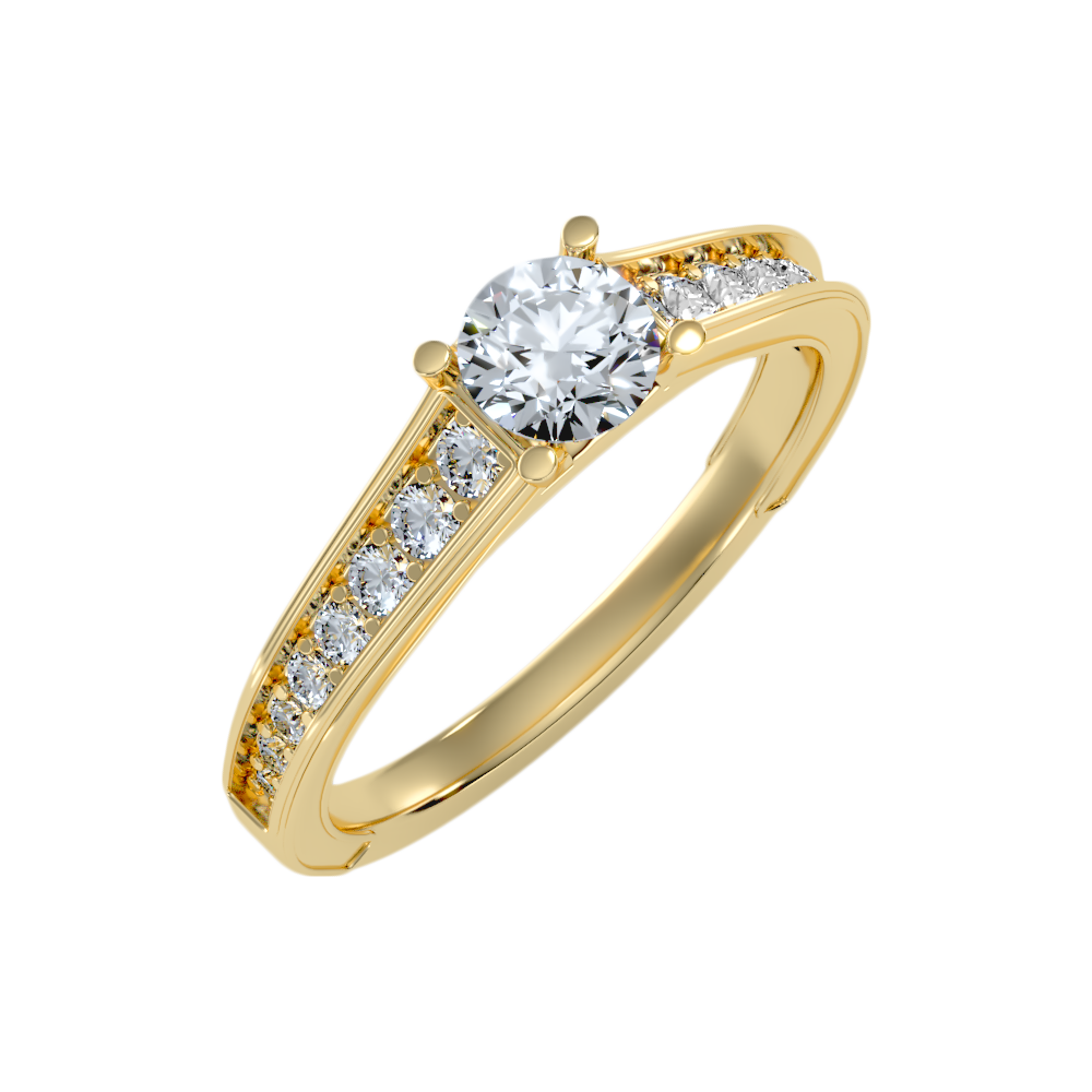 Rica Solitaire Ring In 925 Sterling Silver - One