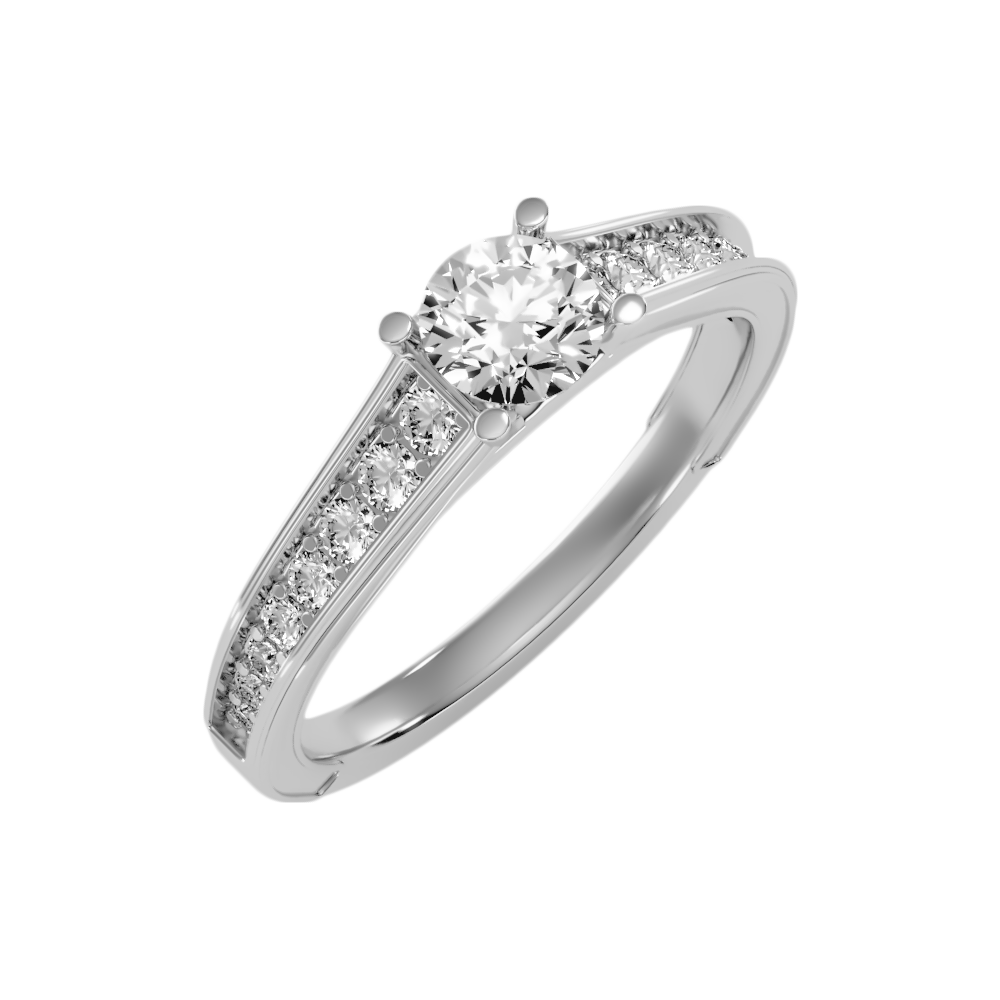 Rica Solitaire Ring In 925 Sterling Silver - Five