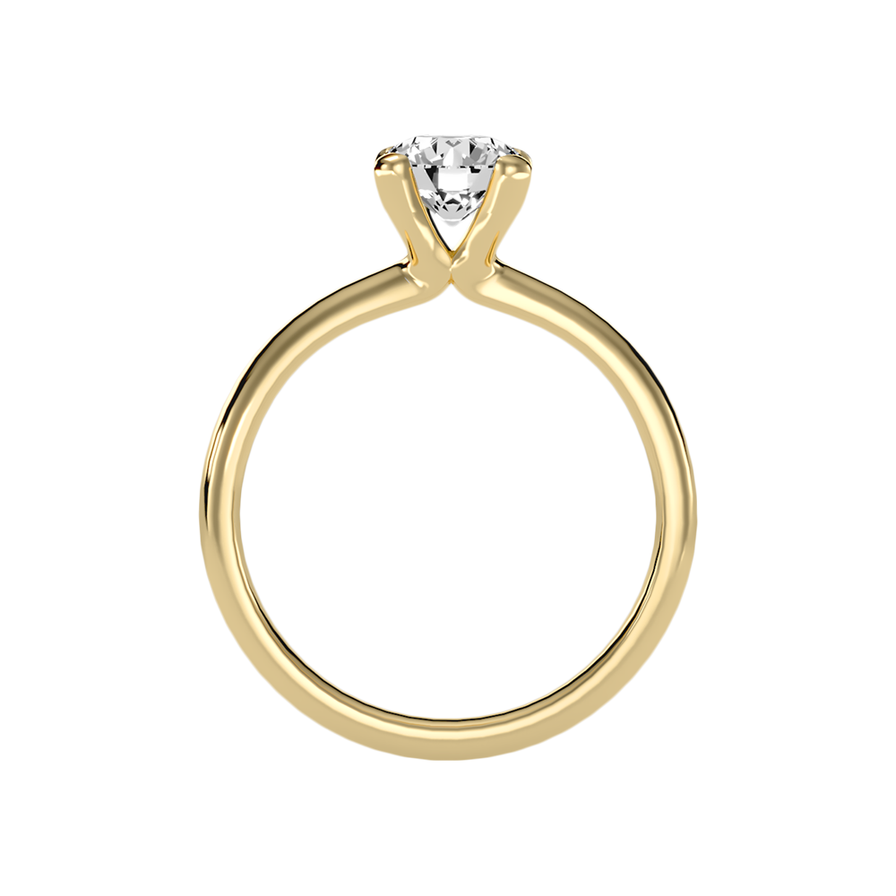 Ripple Solitaire Ring In 925 Sterling Silver - Twelve