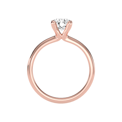 Ripple Solitaire Ring In 925 Sterling Silver - Two