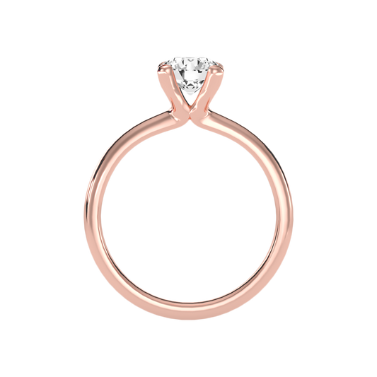 Ripple Solitaire Ring In 925 Sterling Silver - Two