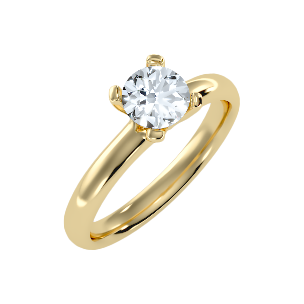 Ripple Solitaire Ring In 925 Sterling Silver - Nine