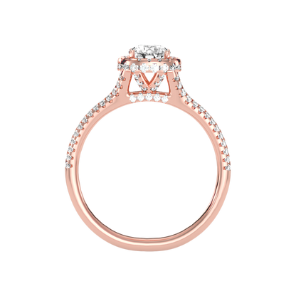 Robust Halo Ring In 925 Sterling Silver - Ten
