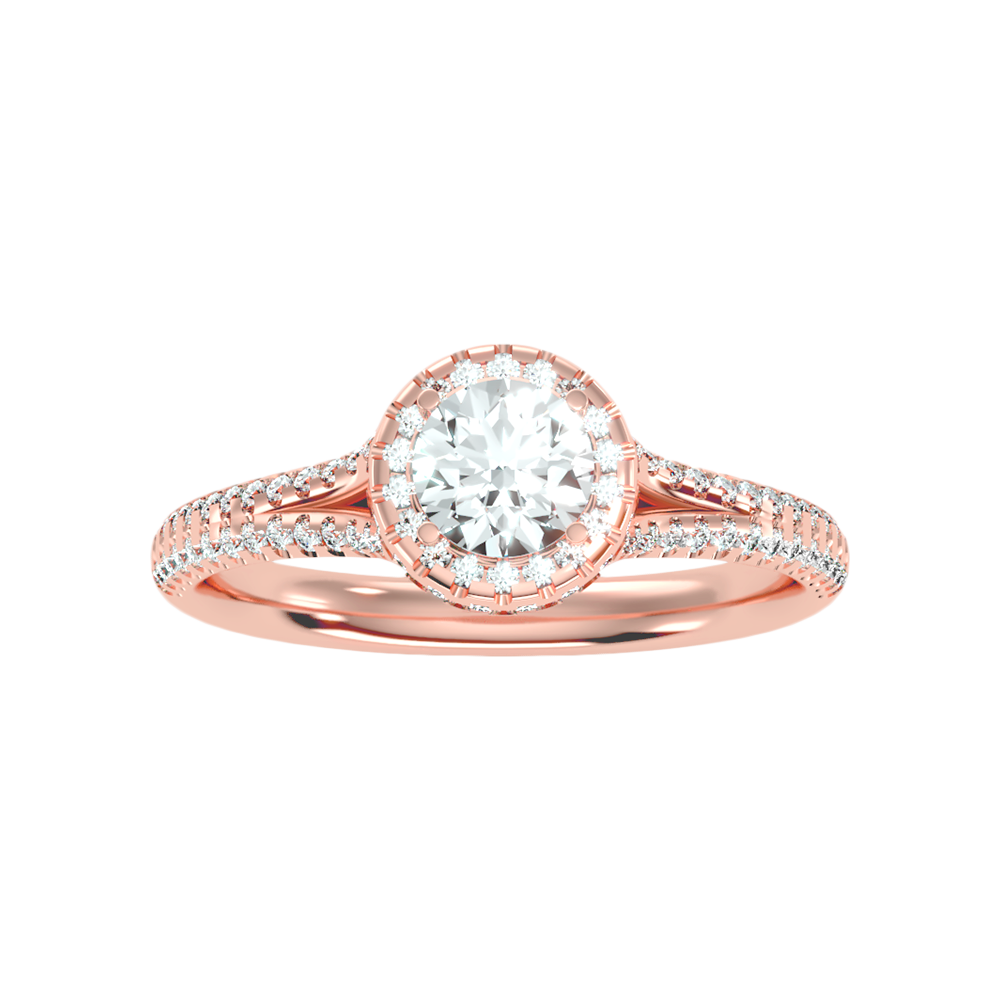 Robust Halo Ring In 925 Sterling Silver - Eleven