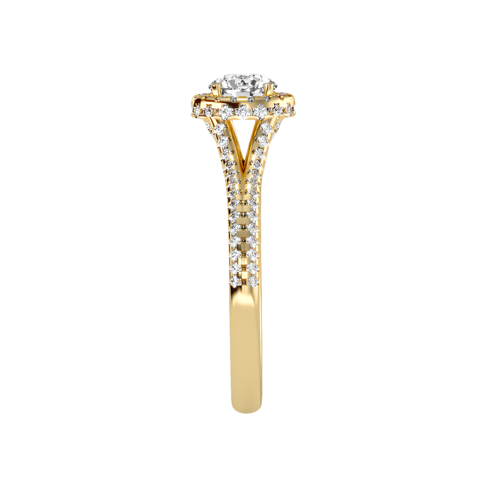 Robust Halo Ring In 925 Sterling Silver - Four