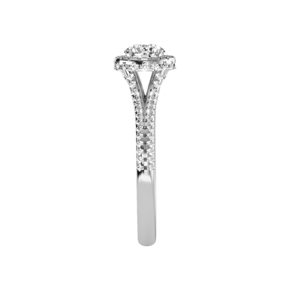 Robust Halo Ring In 925 Sterling Silver - Seven