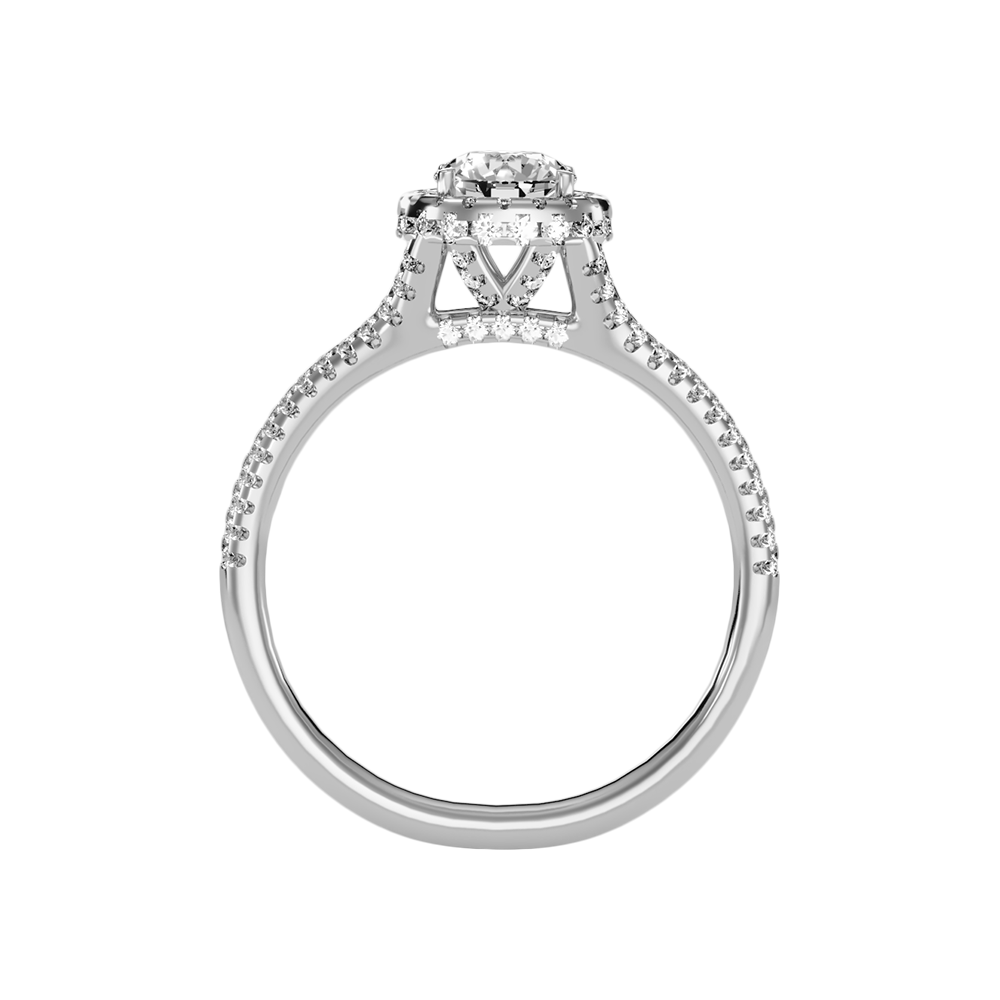 Robust Halo Ring In 925 Sterling Silver - Eight