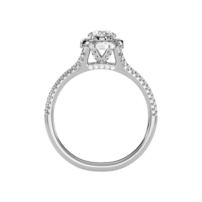 Robust Halo Ring In 925 Sterling Silver - Eight