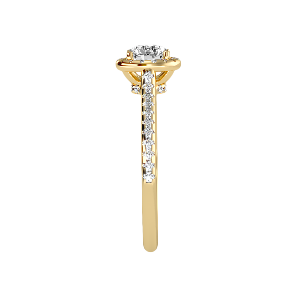 Rollicking Halo Ring In 925 Sterling Silver - Eleven