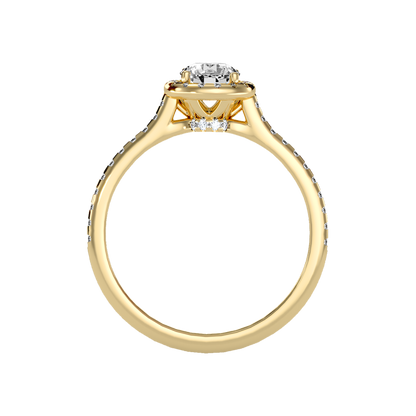 Rollicking Halo Ring In 925 Sterling Silver - Twelve
