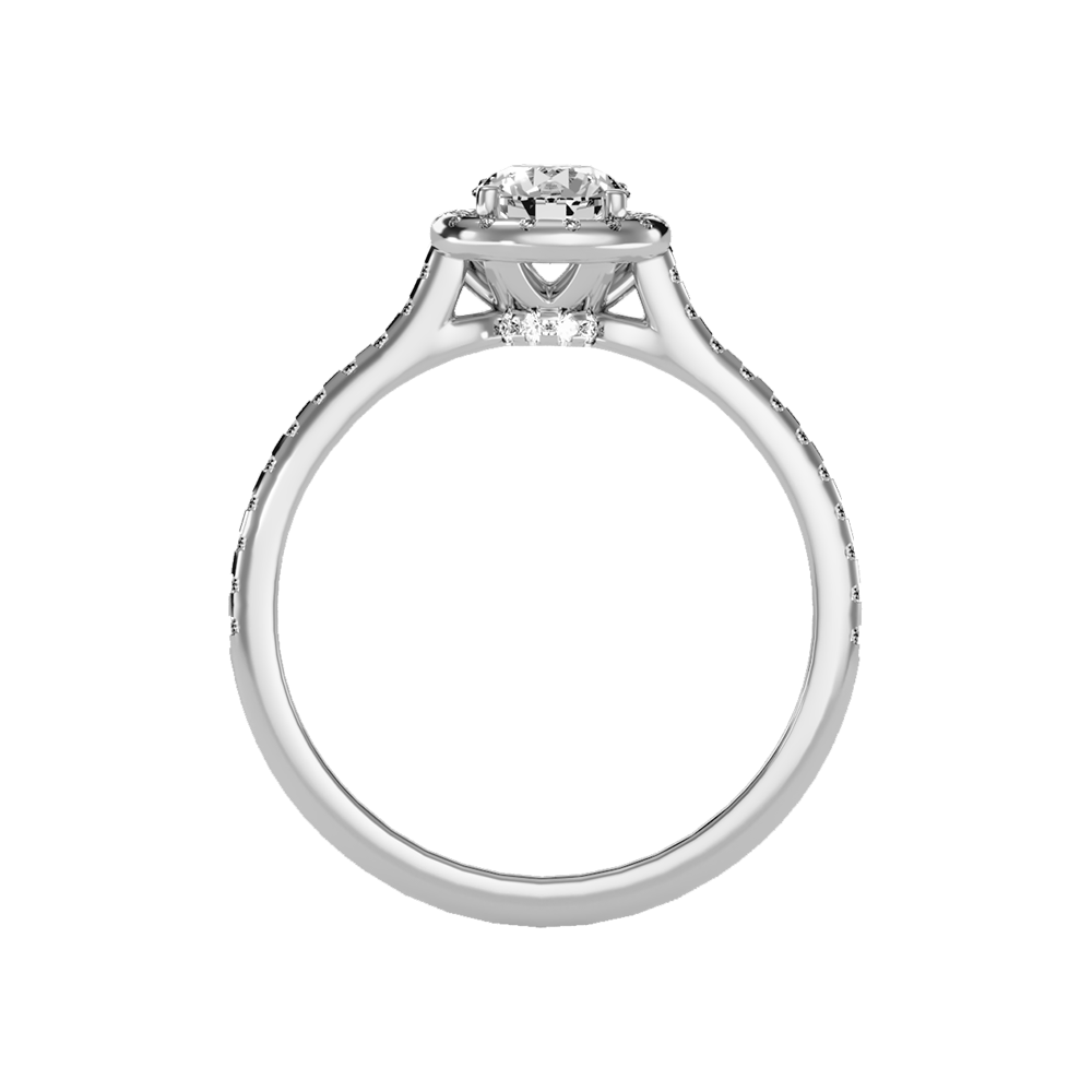 Rollicking Halo Ring In 925 Sterling Silver - Two