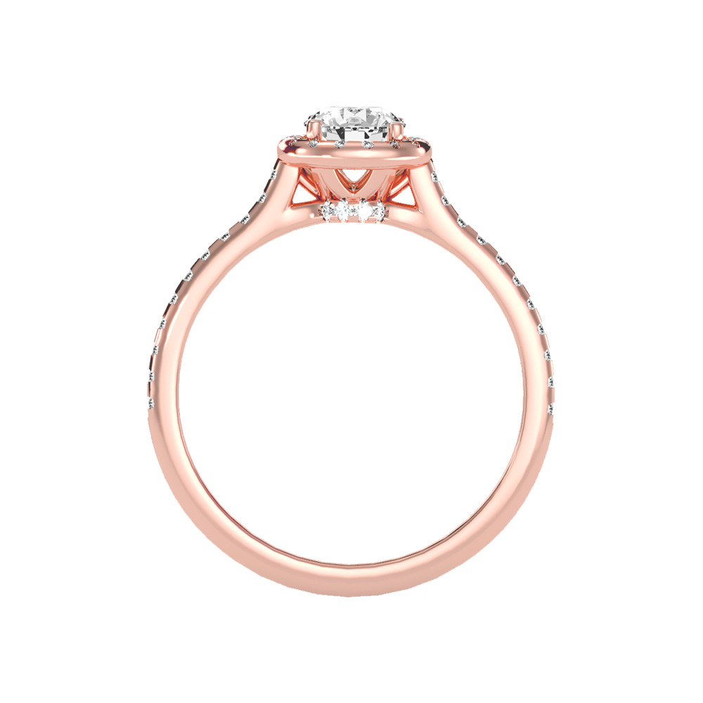 Rollicking Halo Ring In 925 Sterling Silver - Six