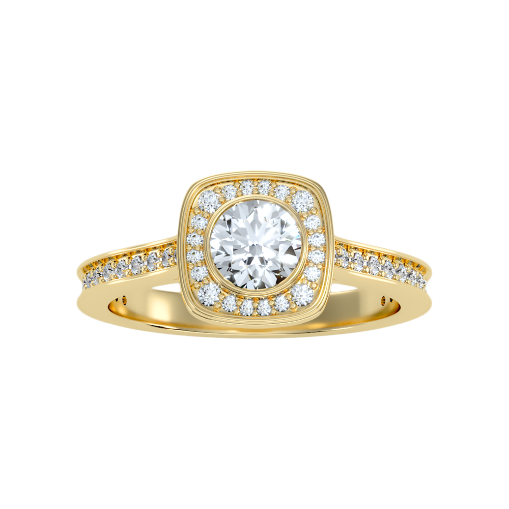 Rollo Halo Ring In 925 Sterling Silver - Ten