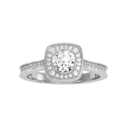 Rollo Halo Ring In 925 Sterling Silver - Three