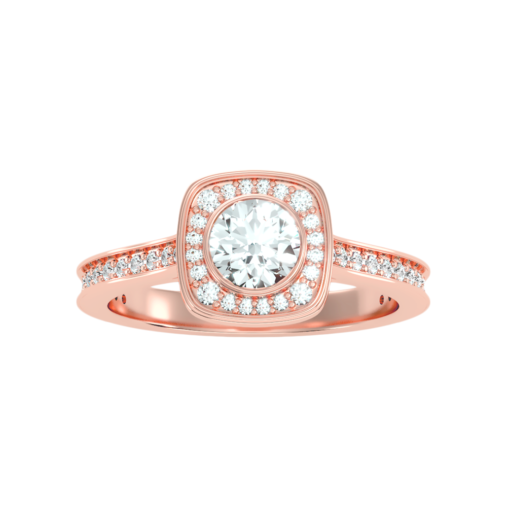 Rollo Halo Ring In 925 Sterling Silver - Seven