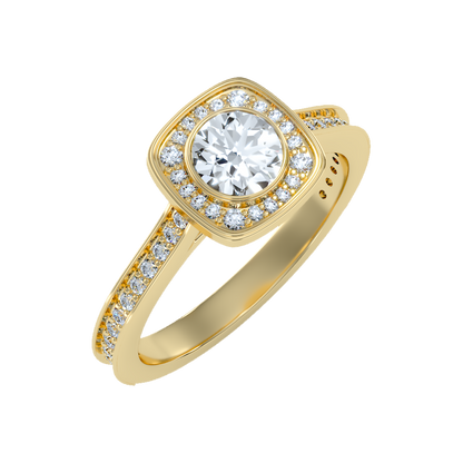 Rollo Halo Ring In 925 Sterling Silver - Nine