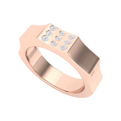 Rouge Broad Band Ring In 925 Sterling Silver - One