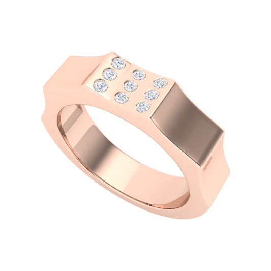 Rouge Broad Band Ring In 925 Sterling Silver - One