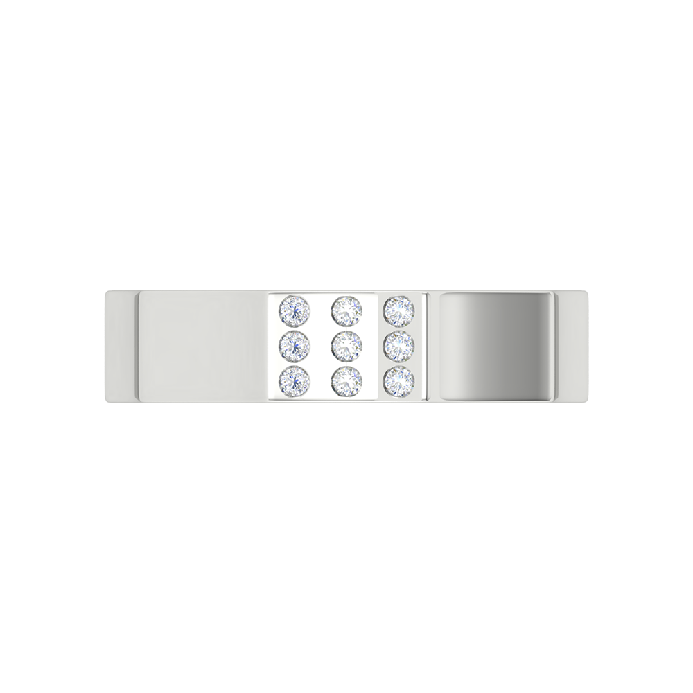 Rouge Broad Band Ring In 925 Sterling Silver - Six