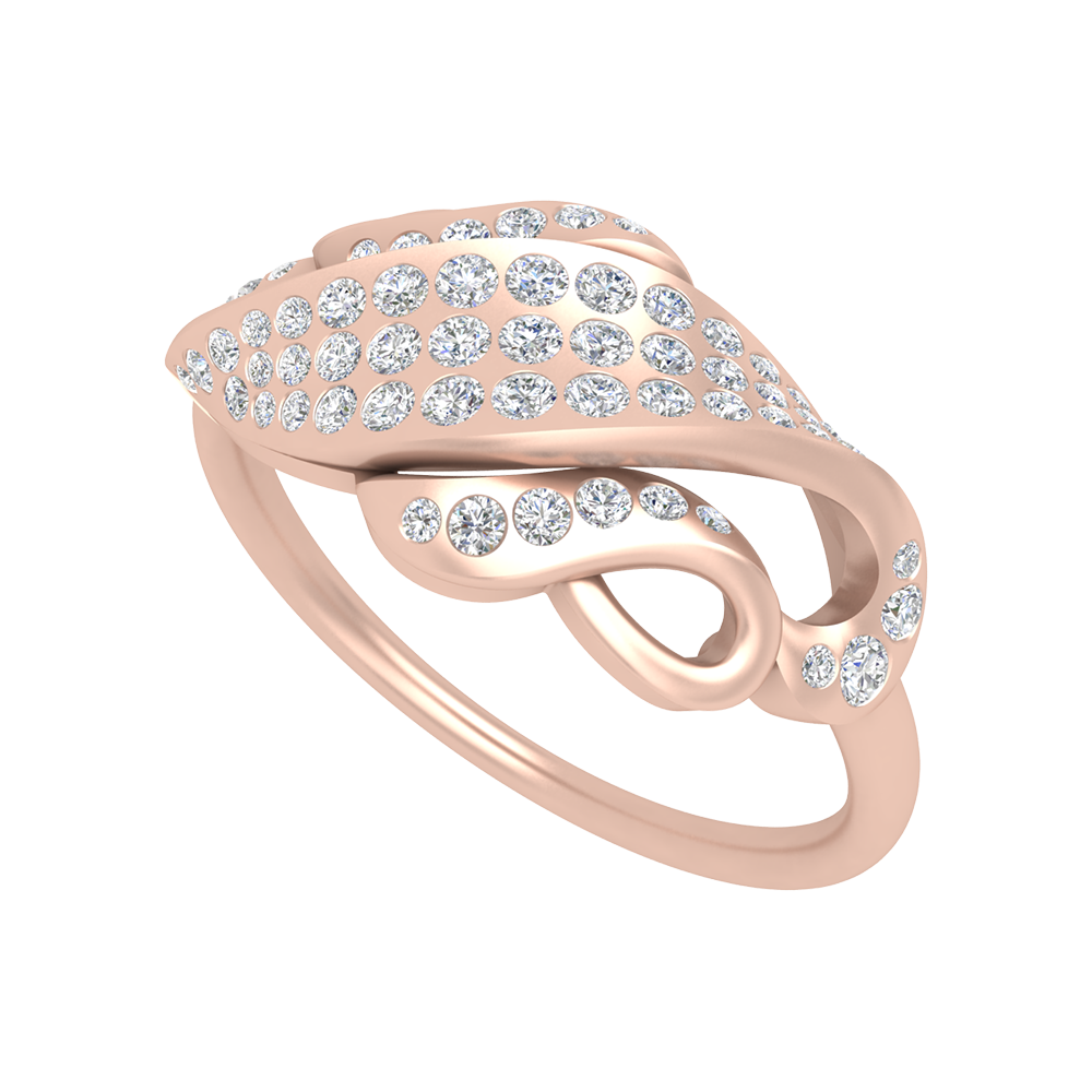 Royal Beautiful Diamond Band In 925 Sterling Silver - One