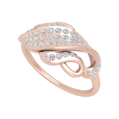 Royal Beautiful Diamond Band In 925 Sterling Silver - One