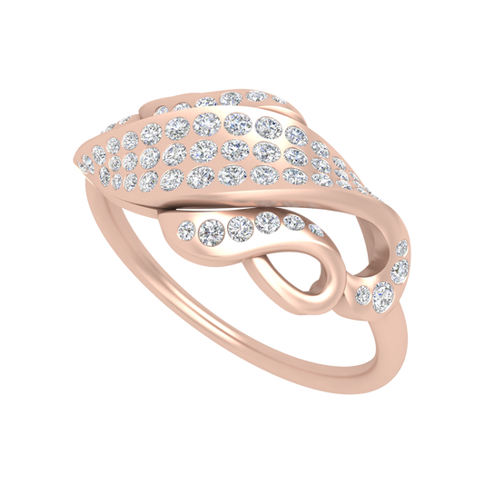 Royal Beautiful Diamond Band In 925 Sterling Silver - One