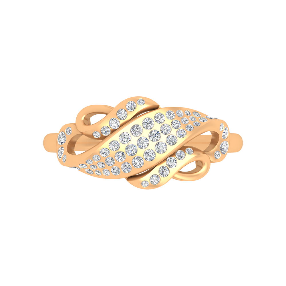 Royal Beautiful Diamond Band In 925 Sterling Silver - Ten
