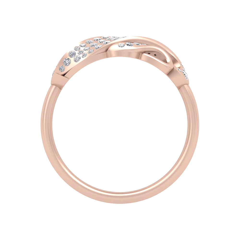 Royal Beautiful Diamond Band In 925 Sterling Silver - Four