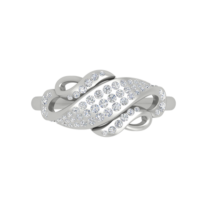 Royal Beautiful Diamond Band In 925 Sterling Silver - Six